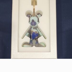 BaubleBar Blue and Gold Mickey Keychain